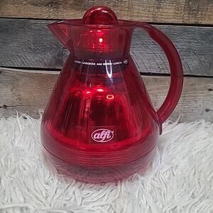 Alfi Cobalt Ruby Red MCM Thermal Vacuum Carafe Pitcher Coffee Germany